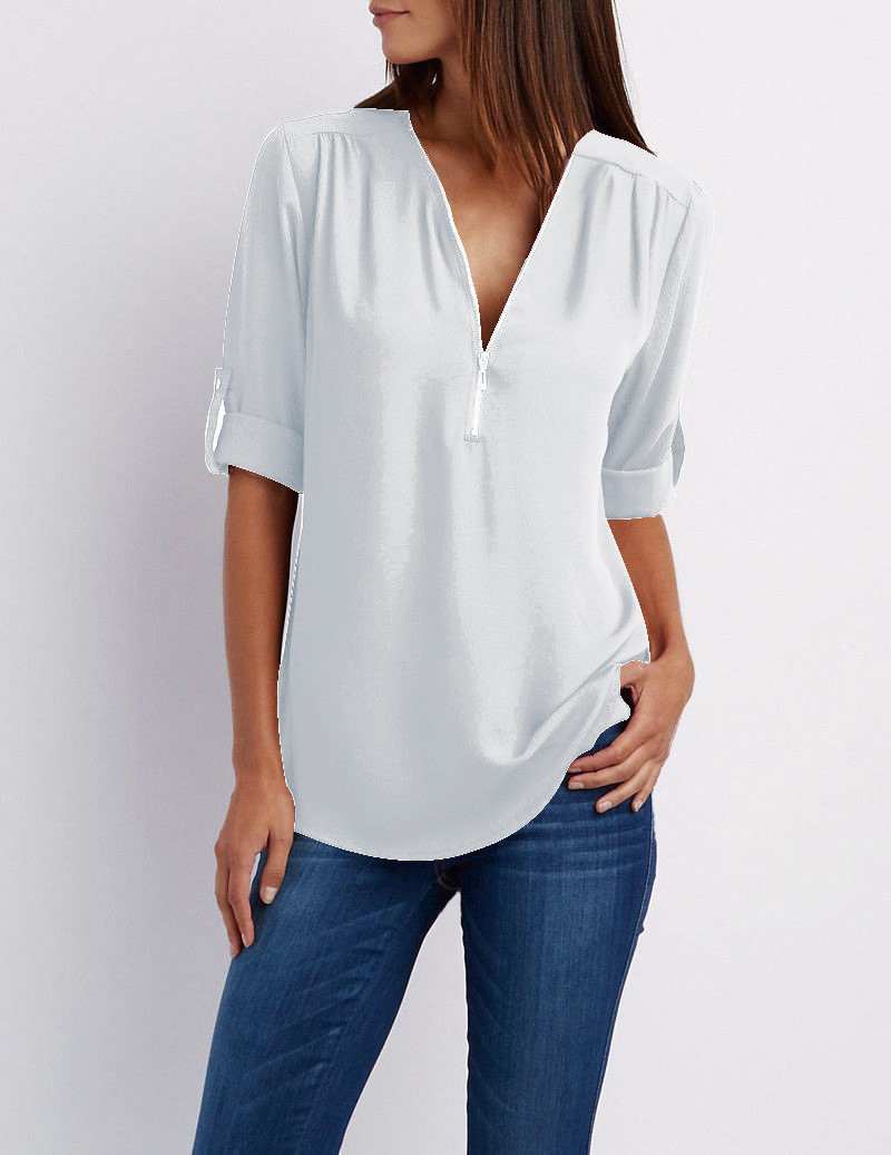 Damen  Blusen | Basic Bluse In Unifarbe Blusen Blusen